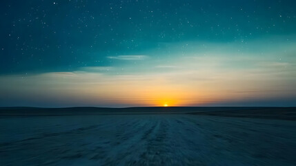 Obraz premium Sunset's Golden Rays Paint Desert