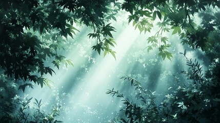 Fototapeta premium Sunlit Forest Canopy