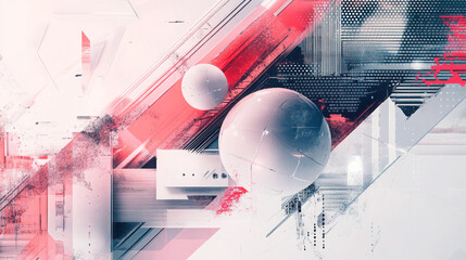 abstract background with red lines