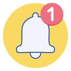 Cheerful Yellow Bell with a Notification Number Perfect for Gaining Attention Signifying the Importance of Staying Updated with Incoming Messages and Alerts in a Vibrant Digital Context