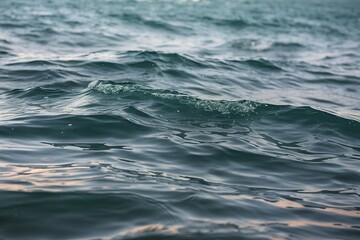 Naklejka premium a sea surface with waves in close up view.