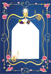 composition with characteristic symbols of holy communion
