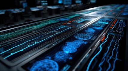 Control Room with Data Displays