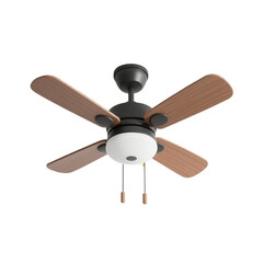 Ceiling fan icon with propeller design on white background