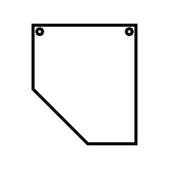 Banner bunting birthday party icon vector. bunting banner illustration sign or symbol.