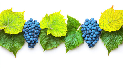 grapes on white background