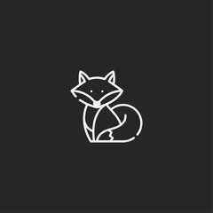 Fox icon flat vector design