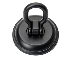 Round suction base with attached ring pull handle on a transparent background