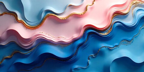 Abstract color background. Light blue, pink marble