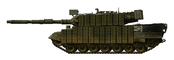 Leopard 1A5V (A variant of the Leopard 1 tank modernization with the ERA, known as the Leopard 1A5V) © Tikros