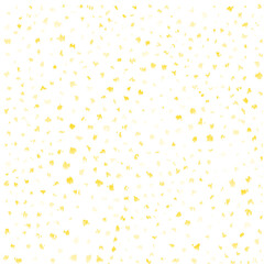 A textured white background scattered with small, irregular yellow shapes, creating a bright and cheerful pattern.