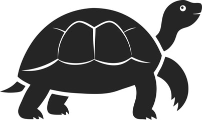 Tortoise icon Silhouette vector on transparent background