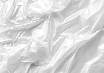 Obraz premium Wrinkled white plastic wrap texture