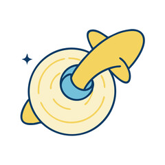 Cosmic Wormhole Icon with Vibrant Colors  