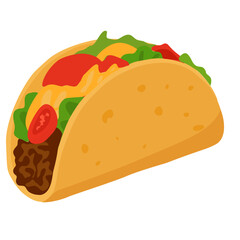 Taco Vector Illustration – Mexican Fast Food Clipart