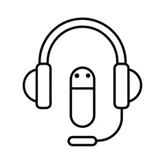 microphone and headset icon