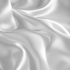 Obraz premium Smooth white silk fabric folds and drapes