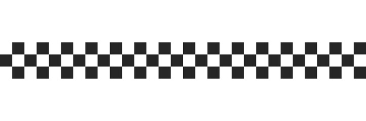 Black checkered line pattern as a seamless repeating banner in vector