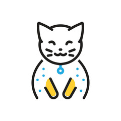 Multi color icon for cat
