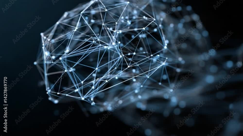 Wall mural abstract interconnectedness: a mesmerizing abstract image composed of a delicate web of interconnect