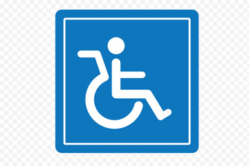 Black and white accessible wheelchair icon