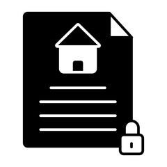 Mortgage Default black icon