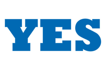 Fototapeta premium YESの文字のロゴマーク 