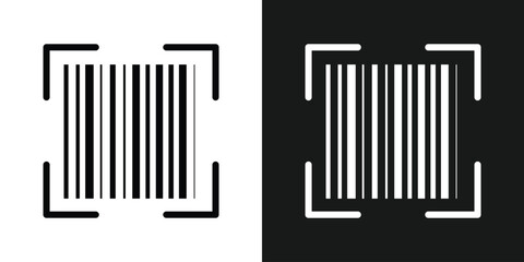 Realistic barcode. Barcode icon. Vector illustration. Barcode icon. Barcode vector icon. Simple fake bar code. Bar code for web design in eps 10.