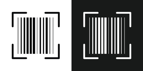 Realistic barcode. Barcode icon. Vector illustration. Barcode icon. Barcode vector icon. Simple fake bar code. Bar code for web design in eps 10.