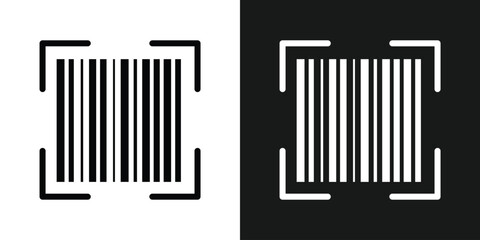 Realistic barcode. Barcode icon. Vector illustration. Barcode icon. Barcode vector icon. Simple fake bar code. Bar code for web design in eps 10.