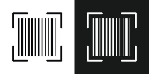 Realistic barcode. Barcode icon. Vector illustration. Barcode icon. Barcode vector icon. Simple fake bar code. Bar code for web design in eps 10.