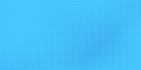 Abstract dot halftone blue color pattern gradient texture background. Used for graphics  pop art comics style.