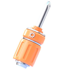Fototapeta premium Labor Day 3D Screwdriver Icon – Cartoon Style Hand Tool, Worksite Equipment, Labor Work Tools, Construction Gear, Industrial Repair, DIY Project Tool for Safety & Campaigns