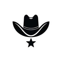 Cowboy Hat Bold Silhouette Logo
