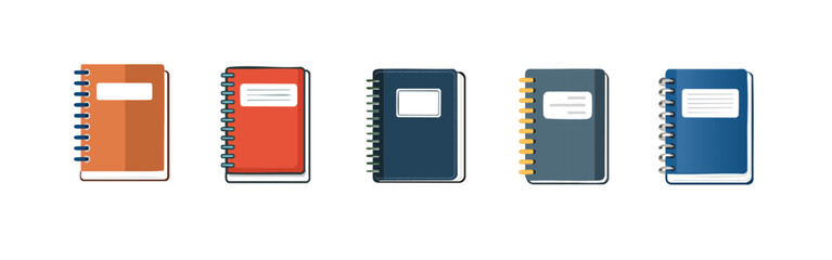 vector illustration of a set of notebook business graphic book
