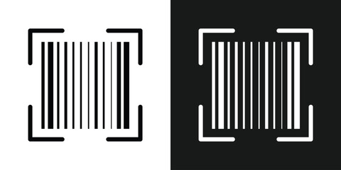 Realistic barcode. Barcode icon. Vector illustration. Barcode icon. Barcode vector icon. Simple fake bar code. Bar code for web design in eps 10.