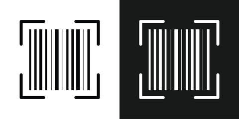 Realistic barcode. Barcode icon. Vector illustration. Barcode icon. Barcode vector icon. Simple fake bar code. Bar code for web design in eps 10.