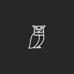 Owl icon flat vector design