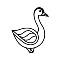 vector illustration of a white swan