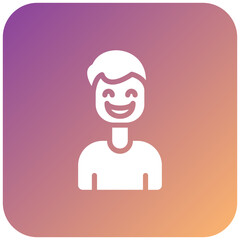 Smiling Man Icon Style