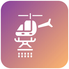 Firefighter Helicopter Icon Style