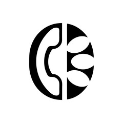 Phone Call Logo Icon Representing Phone Calls and Digital Communication Platforms Vector Illustration