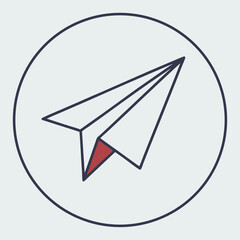 Send Message Icon for Instant Text Messaging and Digital Communication Vector Illustration