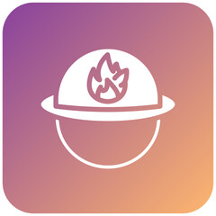 Firefighter Helmet Icon Style