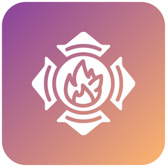 Firefighter Badge Icon Style