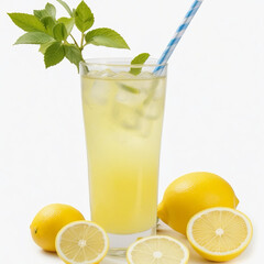 Fototapeta premium lemonade with lemon and mint