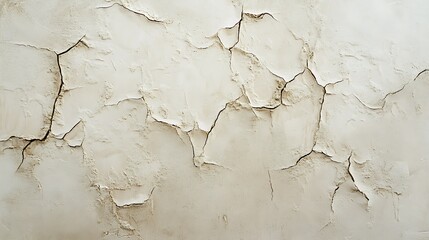 Fototapeta premium Minimalist beige stucco wall with soft delicate cracks
