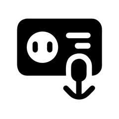 Voice Message Icon Vector Illustration Use for Business Platforms