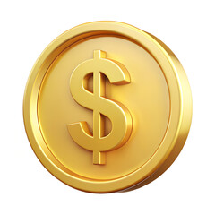 gold coin with dollar sign