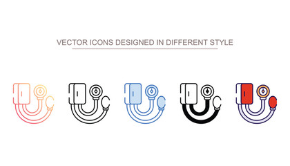 Sphygmomanometer icon design with white background stock illustration